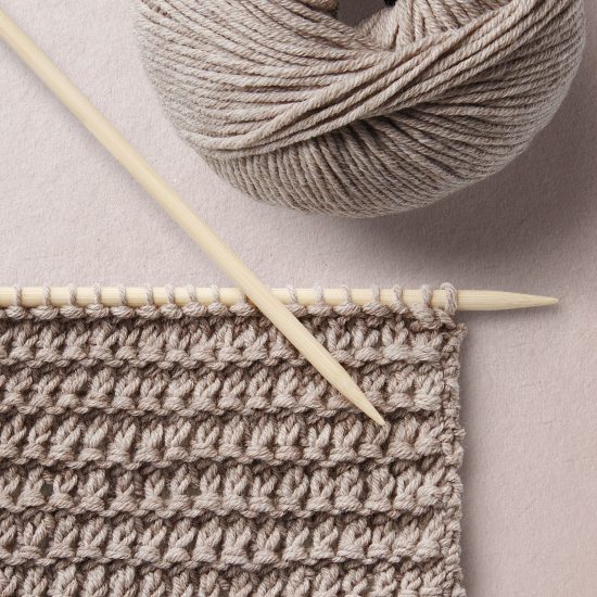 Herringbone Pattern Wool School, Happy Knitting