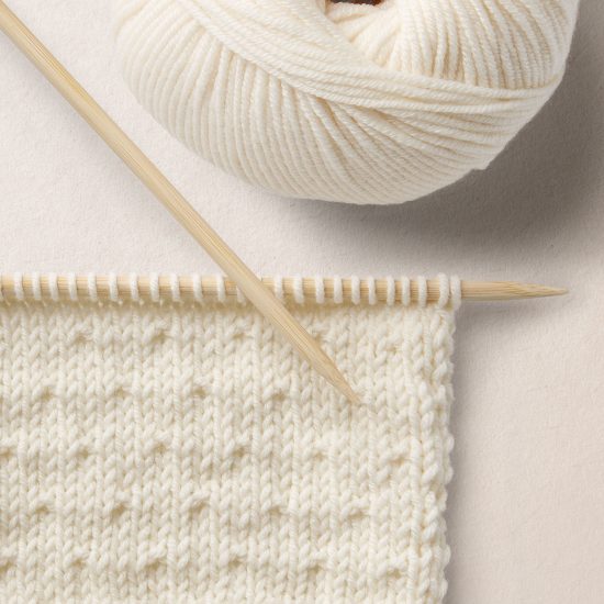 Dot Stitch Pattern Wool School, Happy Knitting