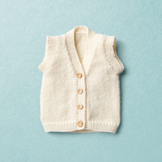 Vintage inspired Van Beren baby knit vest ZAK, handmade in Austria, high quality, environmentally friendly, baby shower, baby belly party, hand knitted, fair fashion, merino wool, VAN BEREN