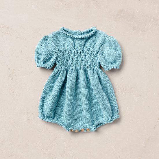 Merono wool Van Beren baby knit romper EERO, turquoise