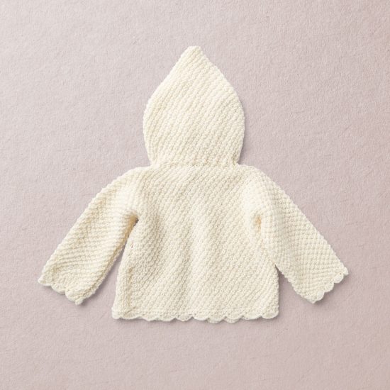 Merino Wool Van Beren baby knit cardigan RAMONA, off white