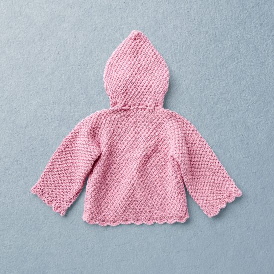 Merino Wool Van Beren baby knit cardigan RAMONA, pink