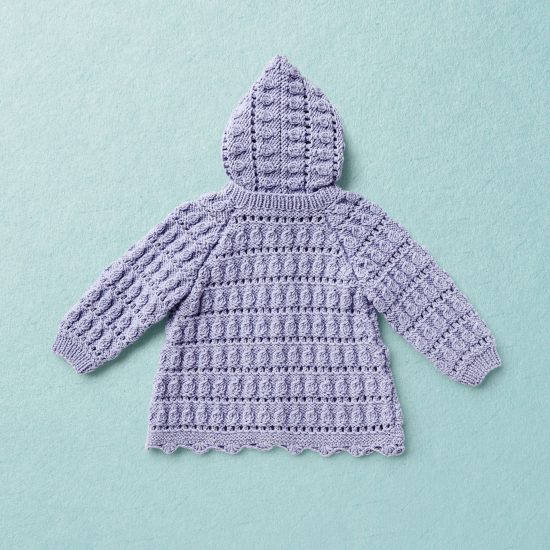 Merino Wool Van Beren baby knit cardigan PEGGY SUE, purple