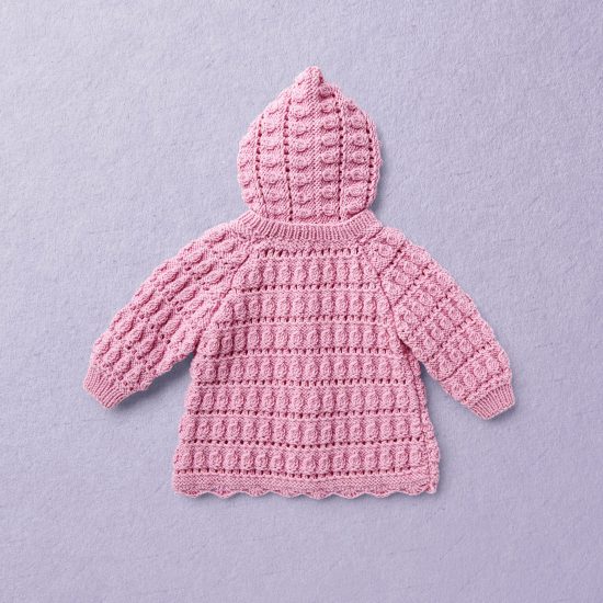 Merino Wool Van Beren baby knit cardigan PEGGY SUE, pink