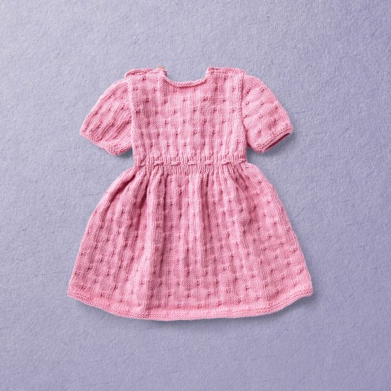 Merino wool Van Beren baby knit dress LIV, pink