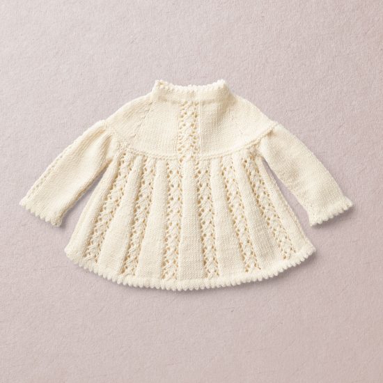 Merino wool Van Beren baby knit pullover RHONDA, off white