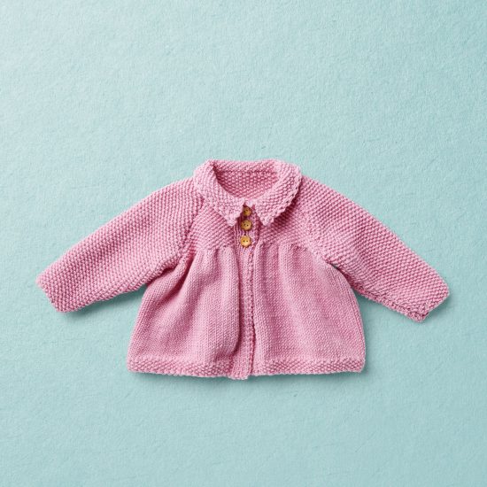 Merino Wool Van Beren baby knit set JUDY, pink