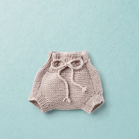 Merino wool Van Beren baby knit panties ISOBEL, beige