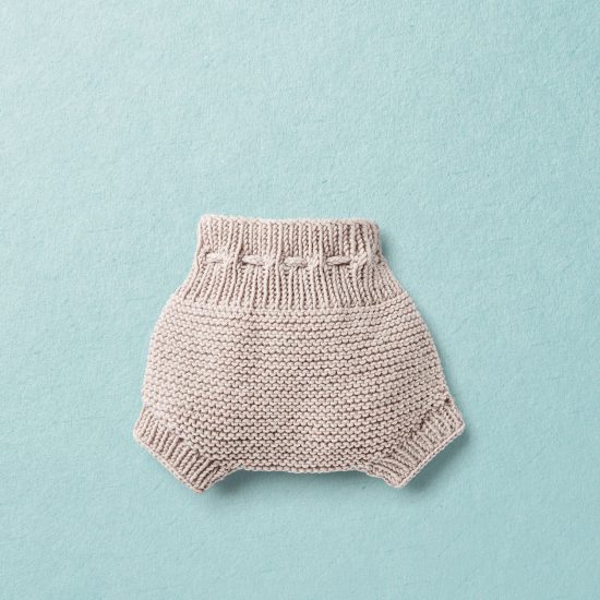 Merino wool Van Beren baby knit panties ISOBEL, beige