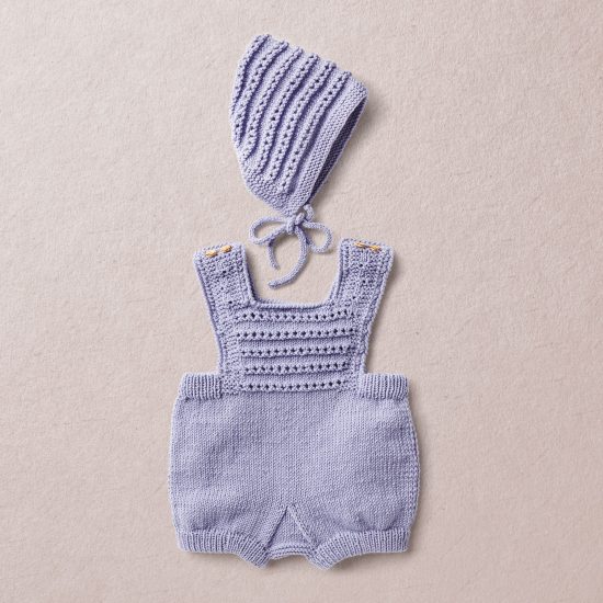 Merino Wool Van Beren baby knit set GEORGIA, purple