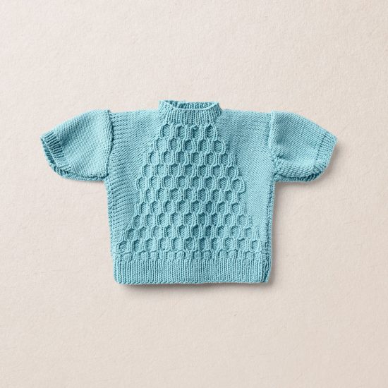 Merino wool Van Beren baby knit set STEVIE, turquoise