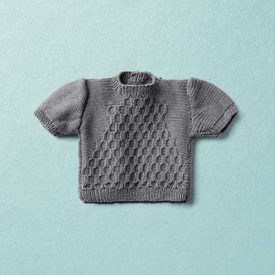 Merino wool Van Beren baby knit set STEVIE, dark grey