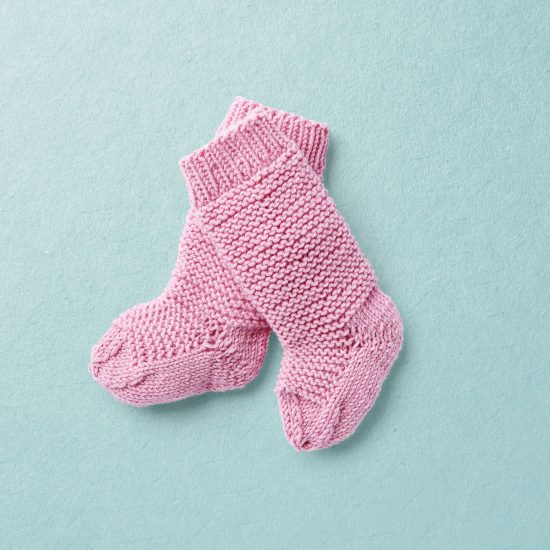 Merino wool Van Beren baby knit knee socks TOM, pink
