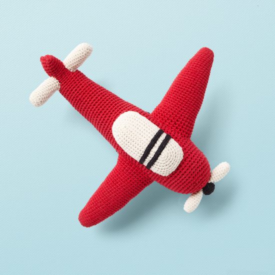 Häkelspielzeug, crochet toys, airplane, handmade, Anne-Claire petit