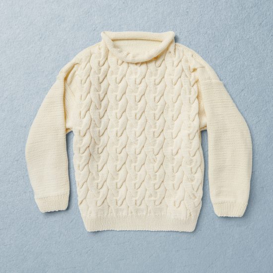 Van Beren KNIT KIT ANNA cable knit pullover, off white