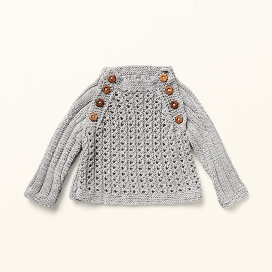 baby knit pullover JACK, organic cotton, hand made in Austria, VAN BEREN