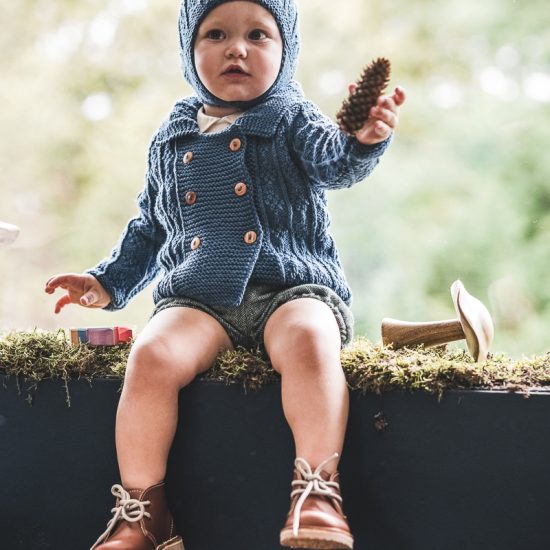 Vintage style inspired Van Beren baby knit bonnet and cardigan ROBERT, handmade in Austria, merino wool, eco consciouis clothes, baby present, baby shower, baby belly party, hand knitted, fairfashion, heirloom, VAN BEREN
