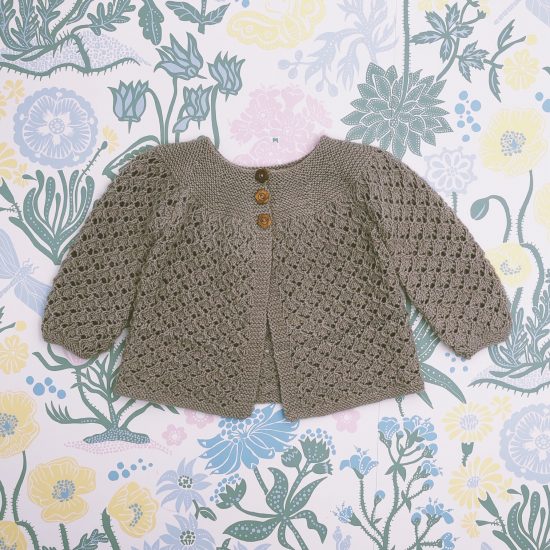 Knit cardigan YSELA handknitted of virgin merino wool VAN BEREN