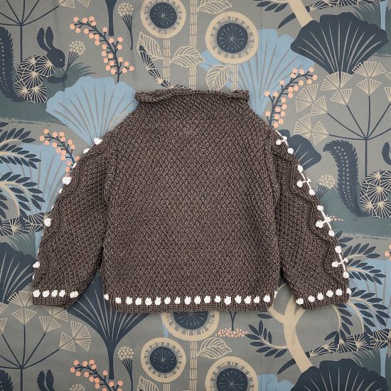 Knit sweater VERITY handknitted of virgin merino wool VAN BEREN
