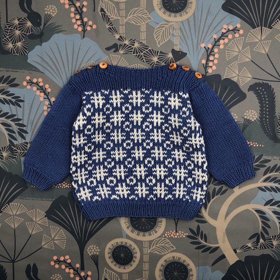 Knit sweater CLYDE handknitted of virgin merino wool VAN BEREN