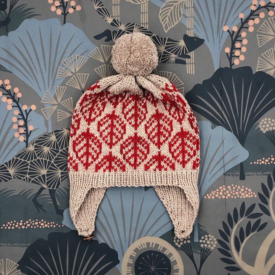 Knit bonnet EDMUND handknitted of virgin merino wool VAN BEREN