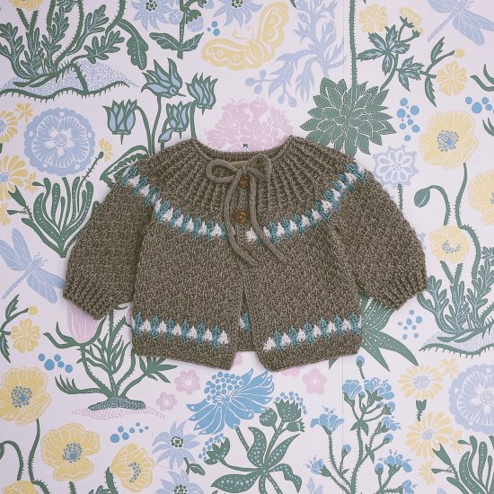 Crochet cardigan BELLE handknitted of virgin merino wool VAN BEREN