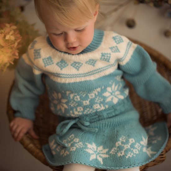 Knit sweater ALMA handknitted of virgin merino wool VAN BEREN