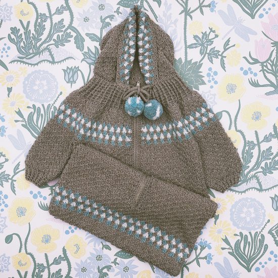 Crochet sleeping bag HOMER handmade of virgin merino wool VAN BEREN