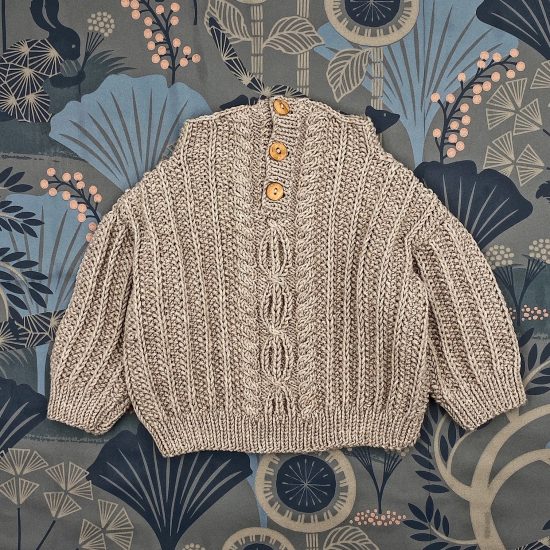 Knit sweater AURELIUS handknitted of virgin merino wool VAN BEREN