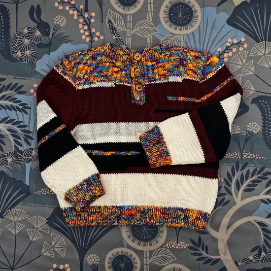 Knit sweater JULIANA handknitted of virgin merino wool VAN BEREN