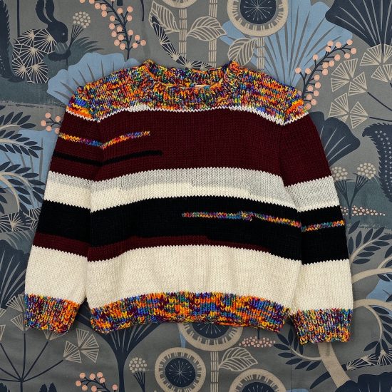 Knit sweater JULIANA handknitted of virgin merino wool VAN BEREN
