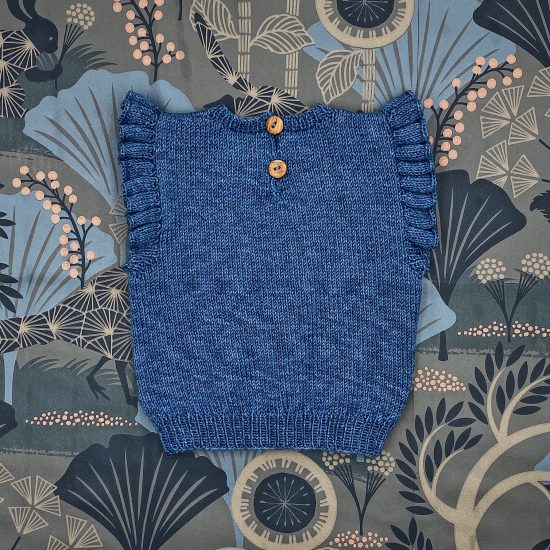 Knit sweater ROSETTA handknitted of virgin merino wool VAN BEREN