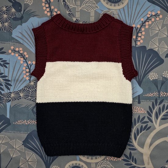 Knit vest EVERETT handknitted of virgin merino wool VAN BEREN