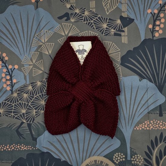Knit scarf LIONEL handknitted of virgin merino wool VAN BEREN