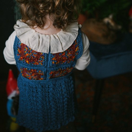 Crochet skirt LEONORA handknitted of virgin merino wool VAN BEREN