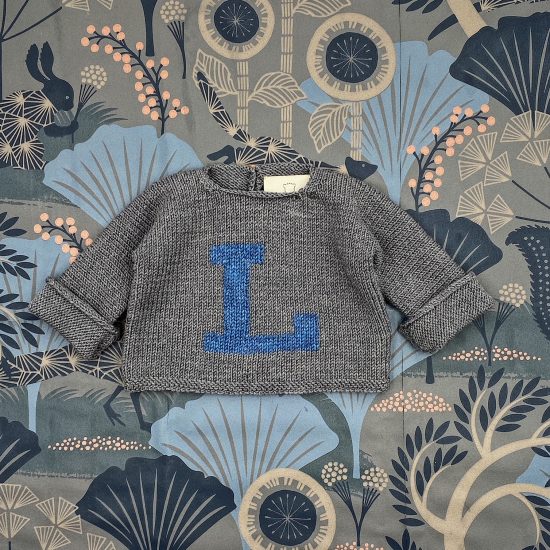 Baby sweater LETTER COLLECTION handknitted of merino wool VAN BEREN