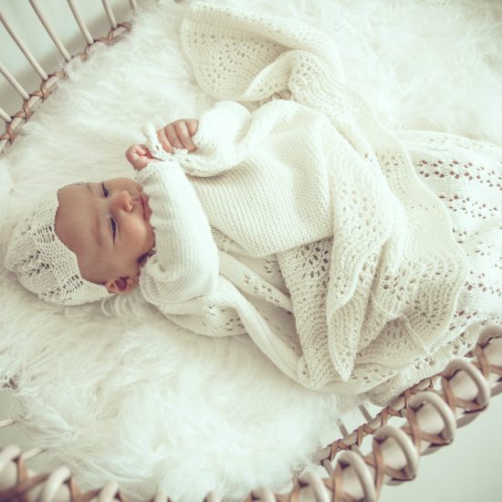 Baby blanket VIRGINIA handmade in Austria of virgin merino wool VAN BEREN
