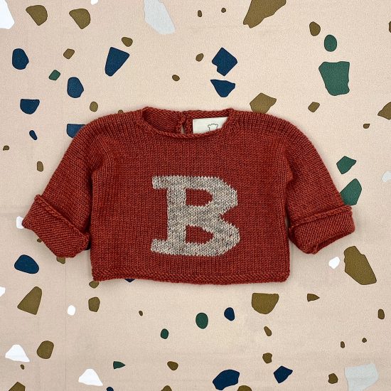 Baby sweater LETTER COLLECTION handknitted of merino wool VAN BEREN