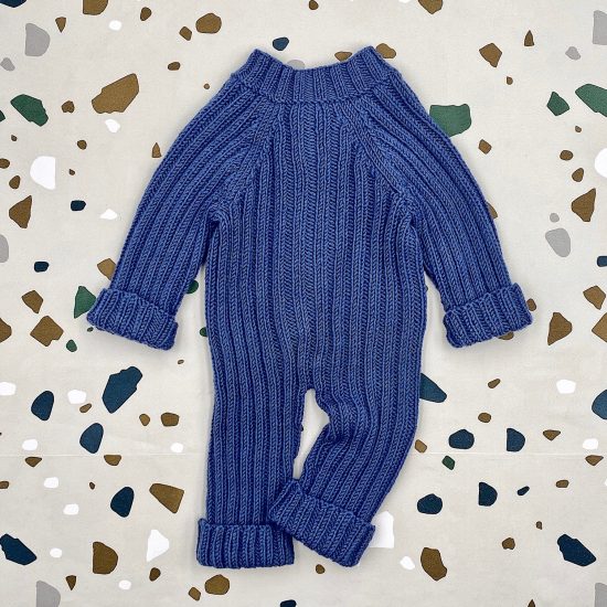 Baby romper suit QUINCY handmade in austria of virgin merino wool VAN BEREN
