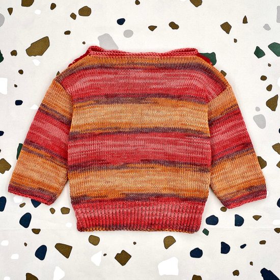 Knit sweater CHRISTIN handmade in Austria of organic cotton yarn VAN BEREN