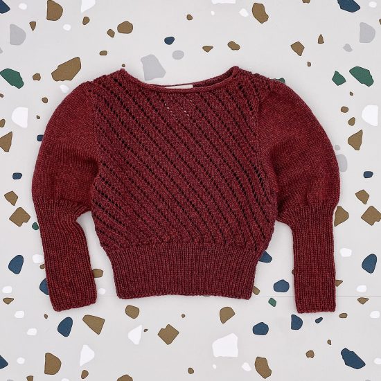 Knit sweater LINA handmade in Austria of virgin merino wool