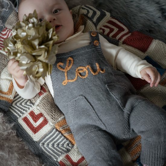 Knit dungarees MARCO personalized with first name made in Austria VAN BEREN
