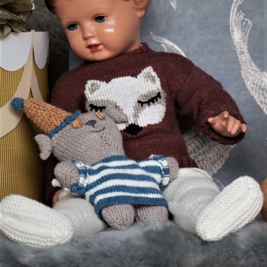 Knit bear ANTONY handmade in Austria of virgin merino wool