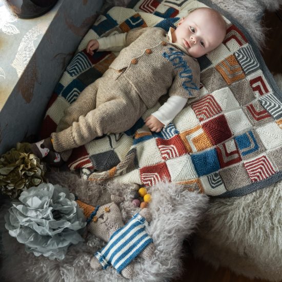 Baby blanket ELLY handmade in Austria of virgin merino wool