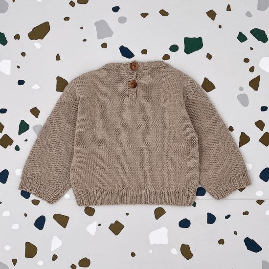 Knit sweater LEVI personalized handmade of organic cotton yarn in Austria VAN BEREN