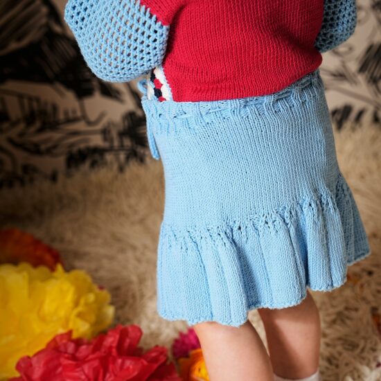 Knit skirt MAUDE handmade of organic cotton yarn