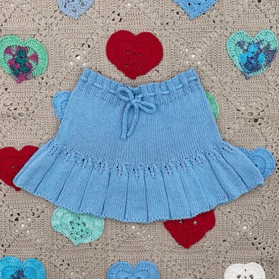 Knit skirt MAUDE handmade of organic cotton yarn