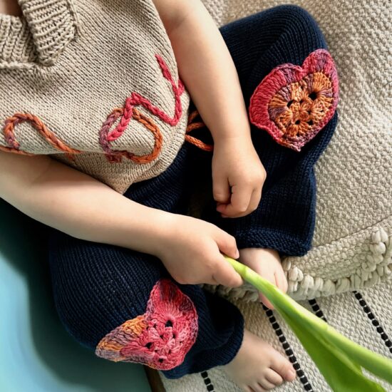 Knit sweater SOLE handmade in Austria of organic cotton yarn VAN BEREN