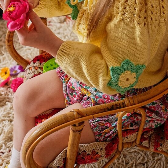 Knit sweater ANNA handmade in Austria of organic cotton yarn VAN BEREN