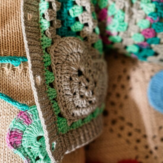 Crochet cardigan GASTON handmade in Austria of organic cotton VAN BEREN